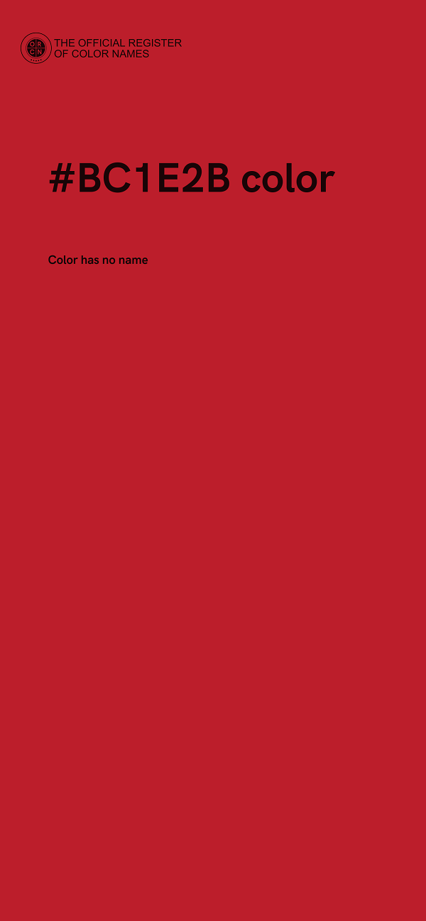 #BC1E2B color image