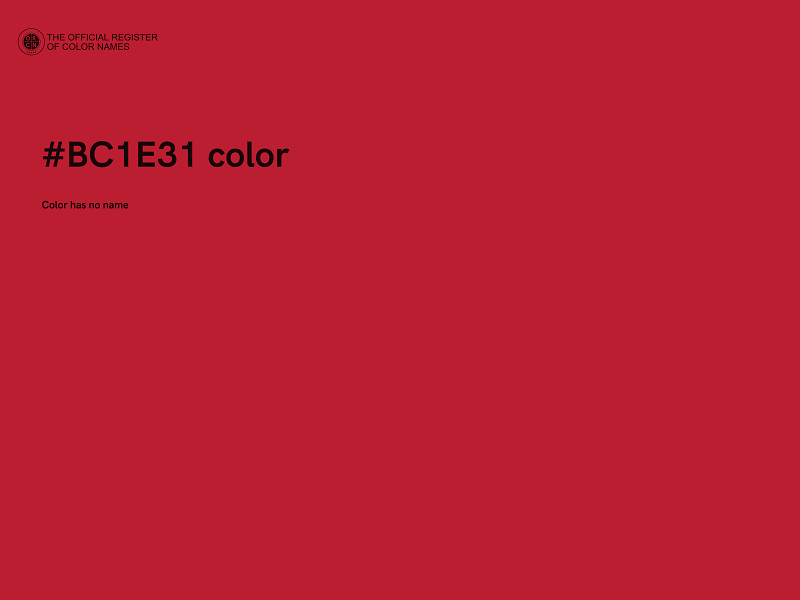 #BC1E31 color image