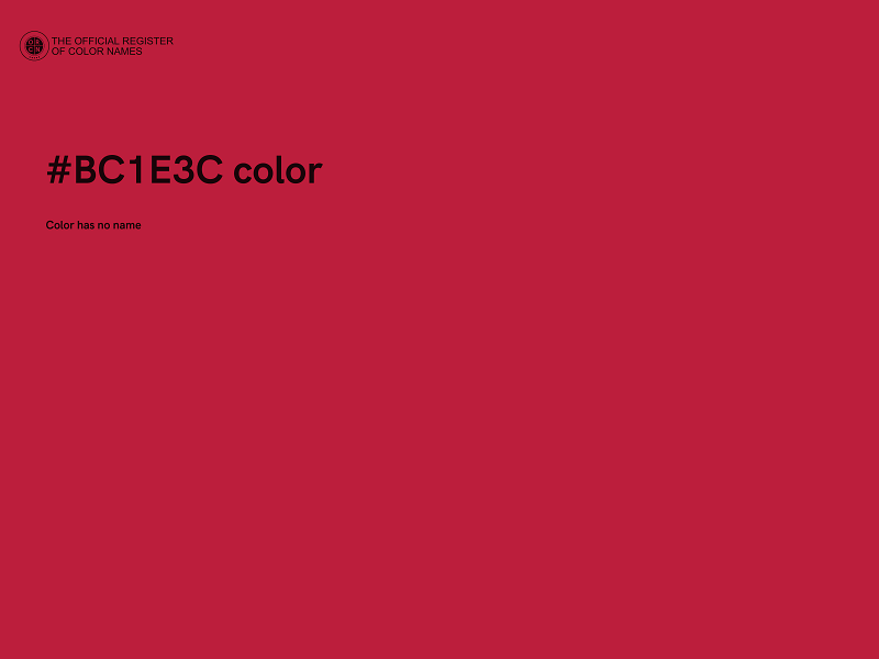 #BC1E3C color image