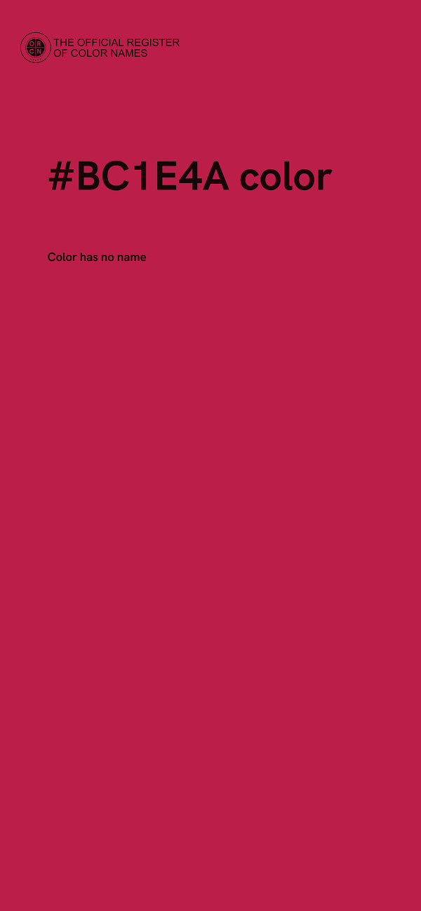#BC1E4A color image