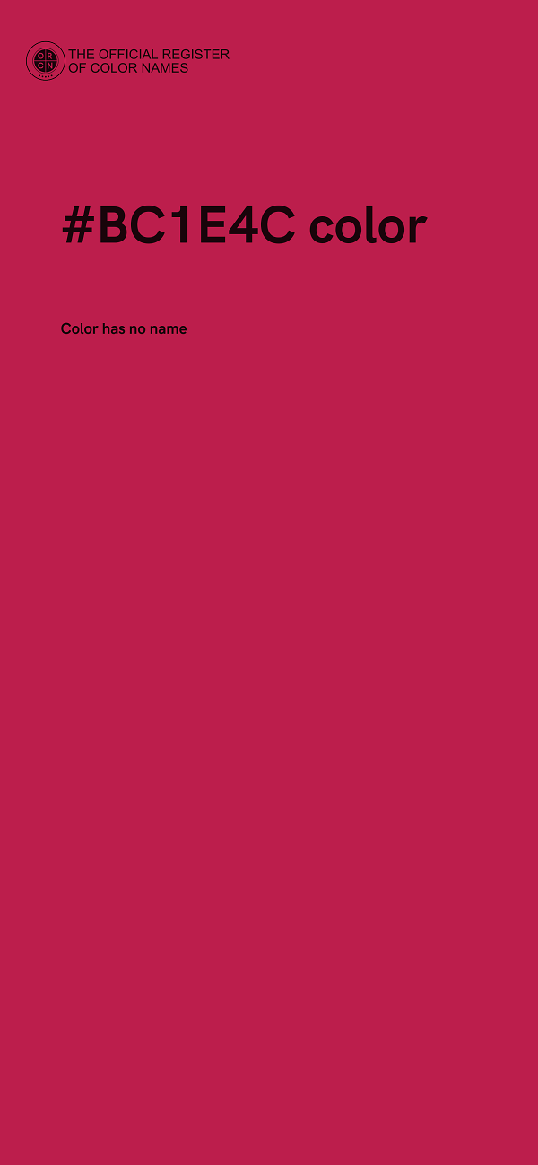 #BC1E4C color image