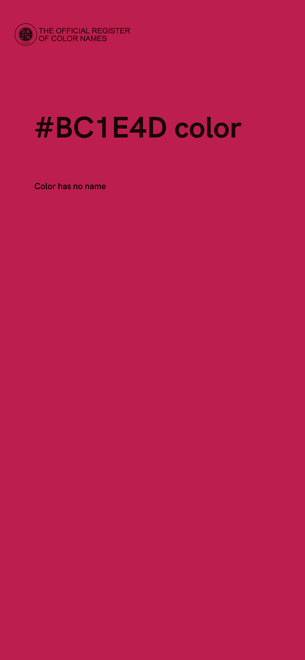#BC1E4D color image