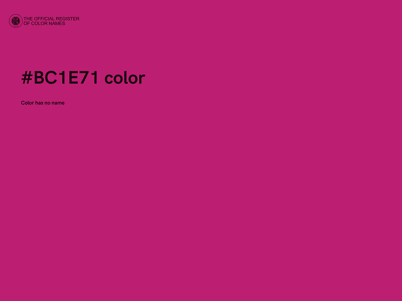 #BC1E71 color image