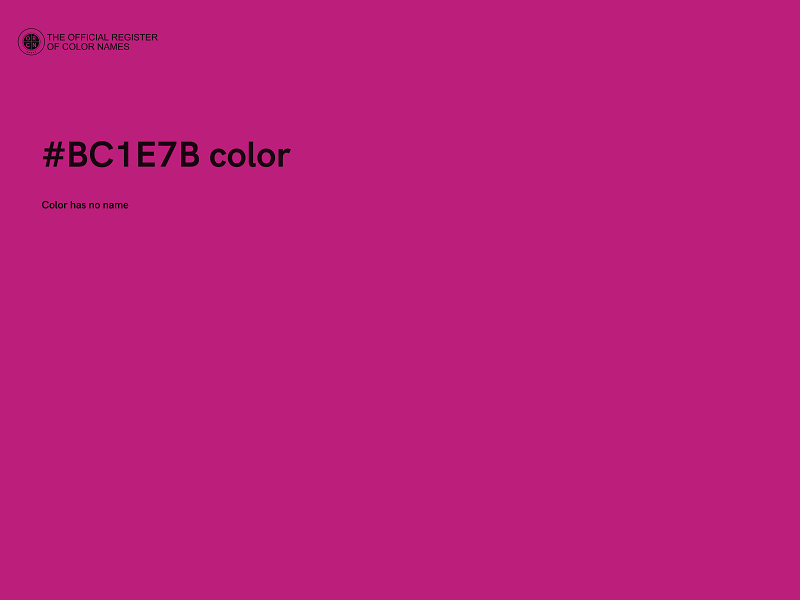 #BC1E7B color image