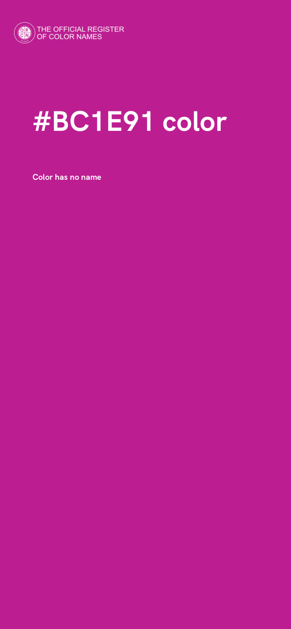 #BC1E91 color image