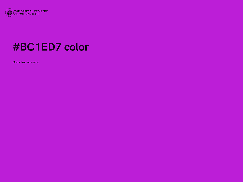 #BC1ED7 color image