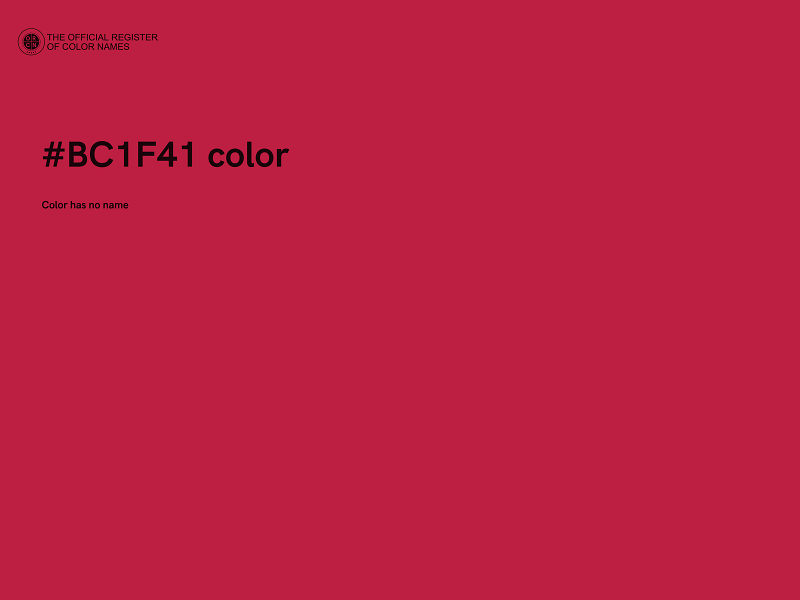 #BC1F41 color image