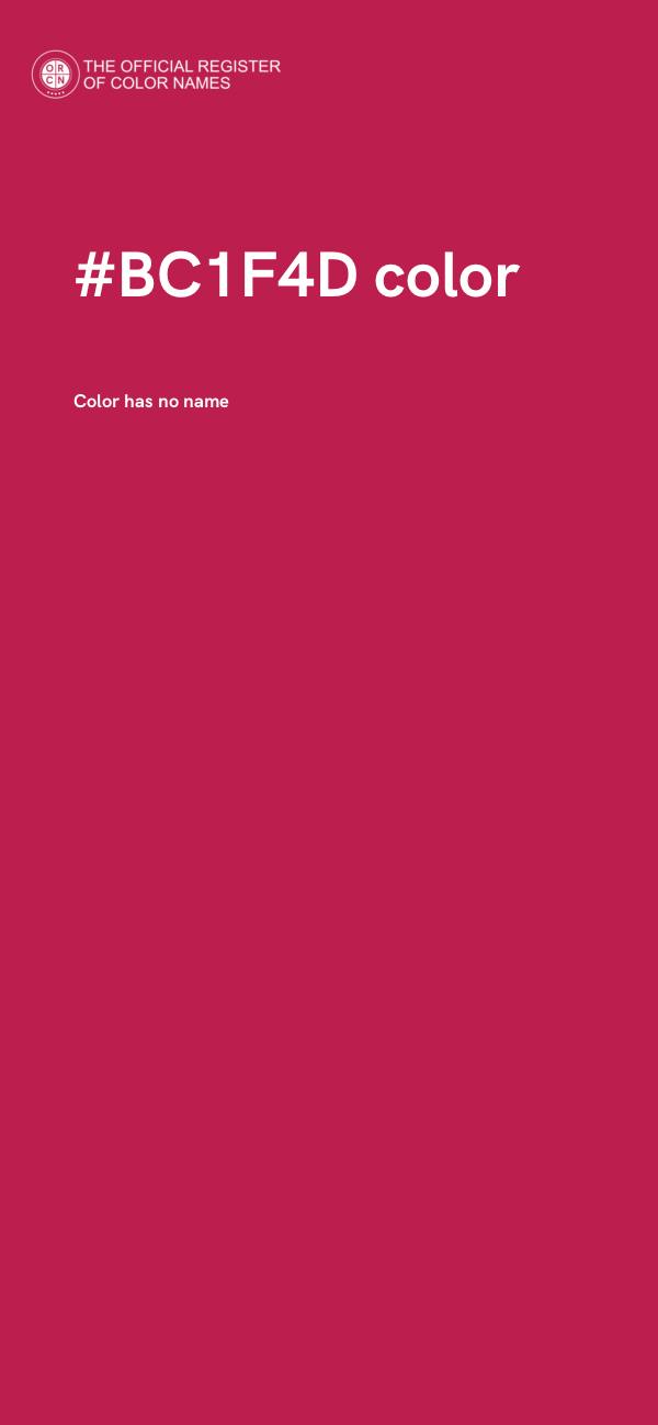 #BC1F4D color image
