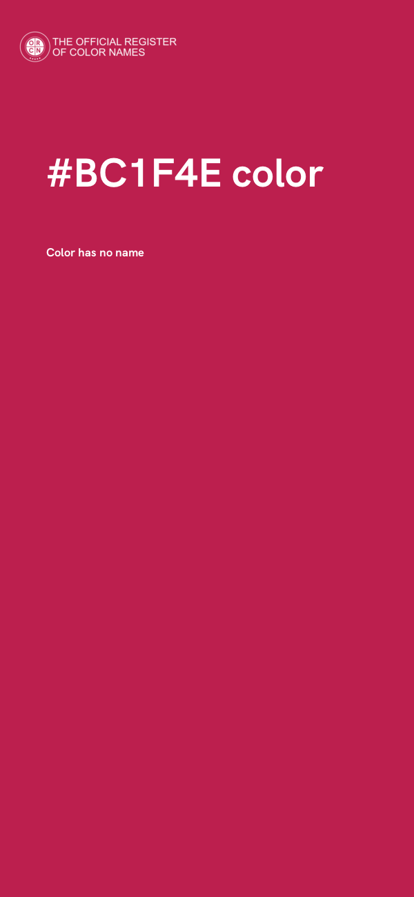 #BC1F4E color image