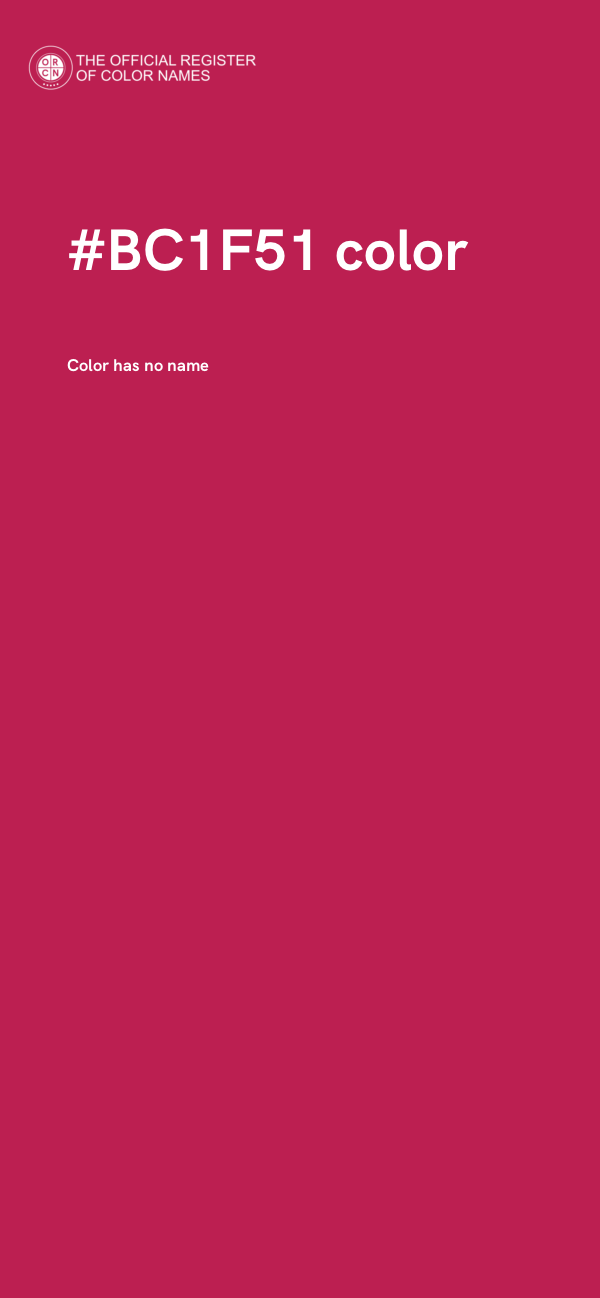 #BC1F51 color image