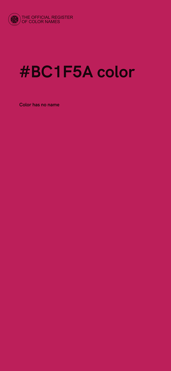 #BC1F5A color image