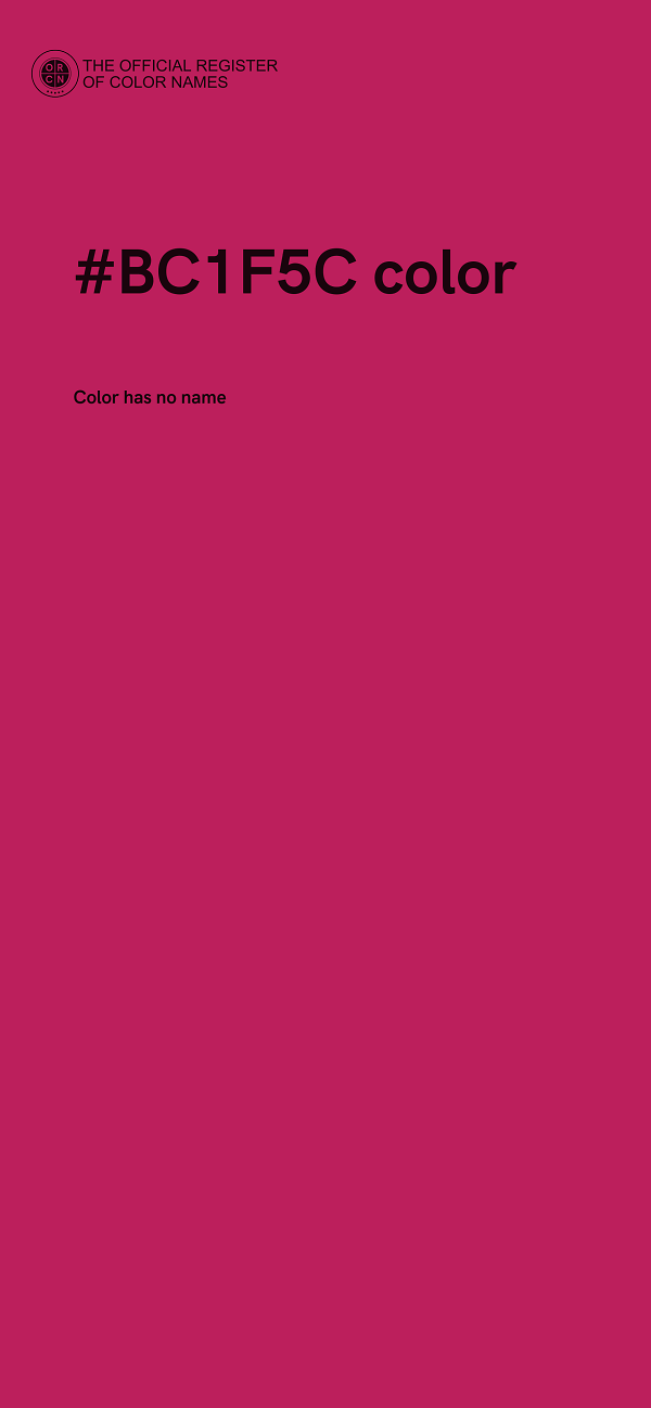 #BC1F5C color image