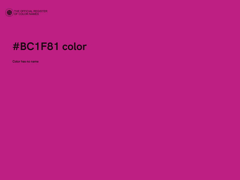 #BC1F81 color image