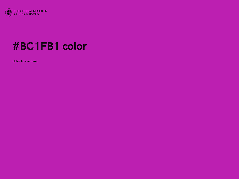 #BC1FB1 color image