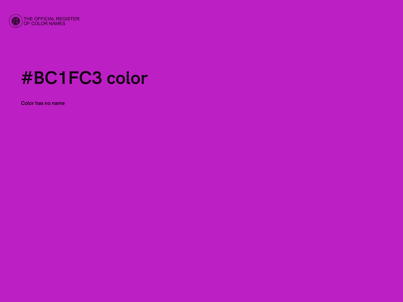 #BC1FC3 color image