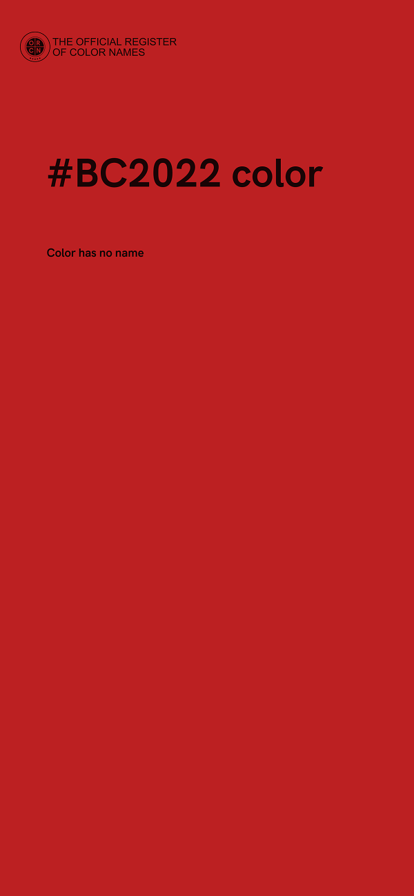 #BC2022 color image