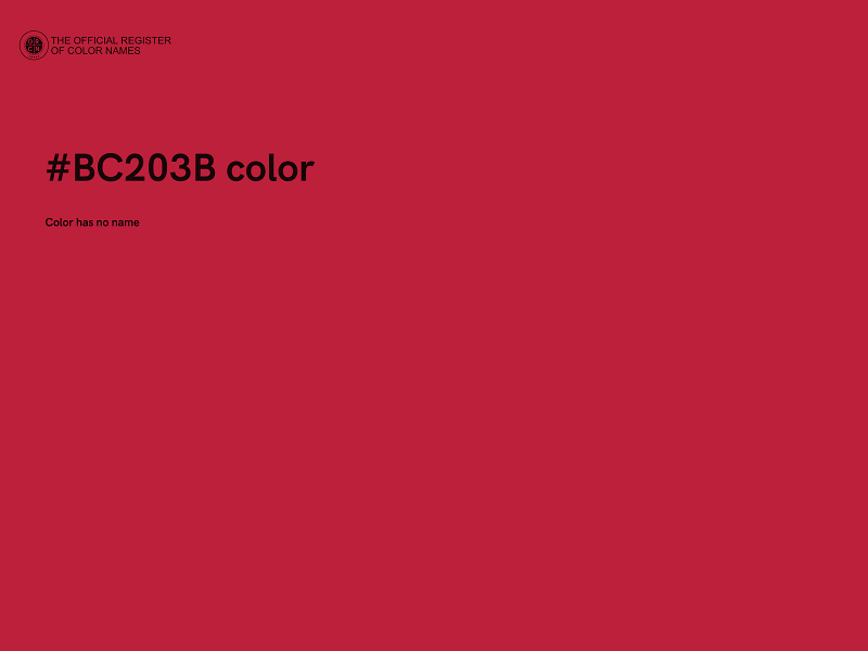 #BC203B color image