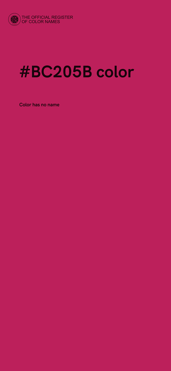 #BC205B color image