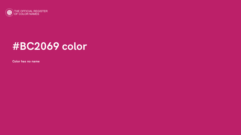 #BC2069 color image