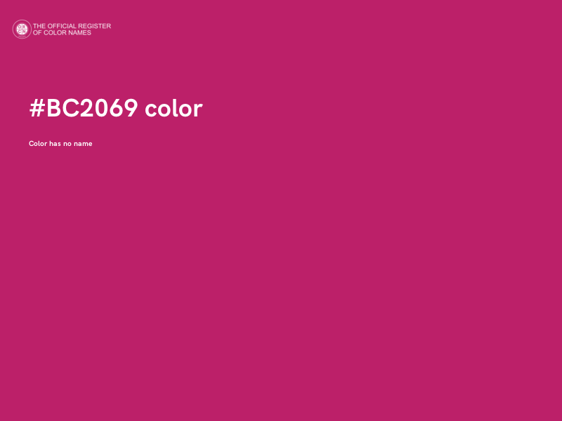 #BC2069 color image