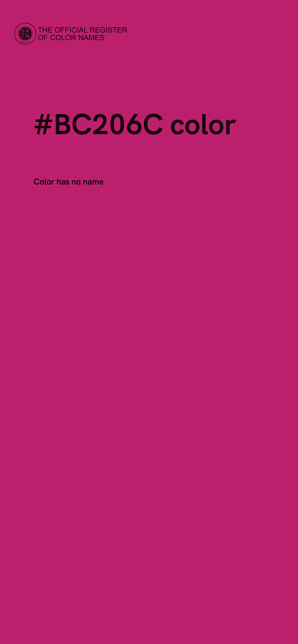 #BC206C color image