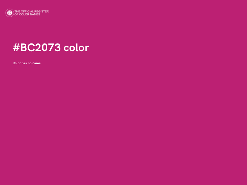 #BC2073 color image