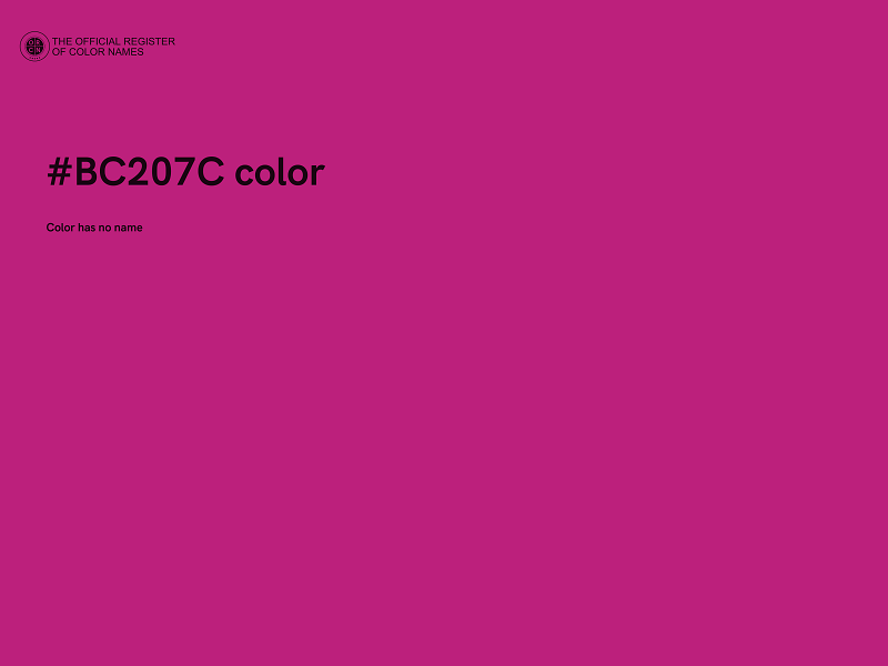 #BC207C color image