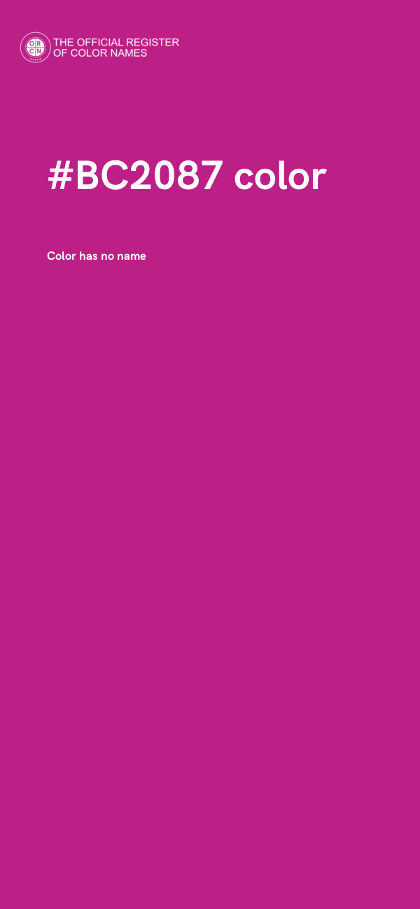 #BC2087 color image
