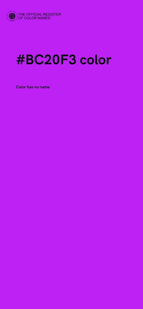 #BC20F3 color image