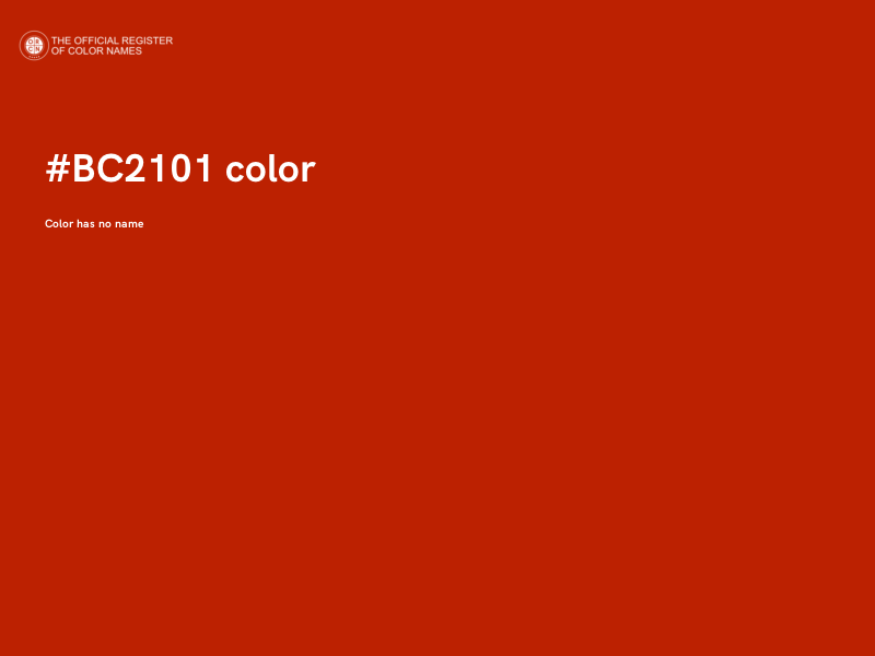 #BC2101 color image
