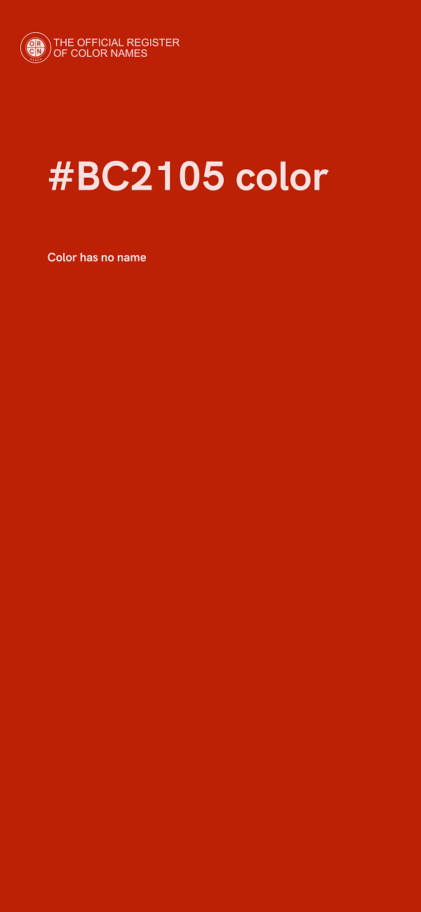 #BC2105 color image