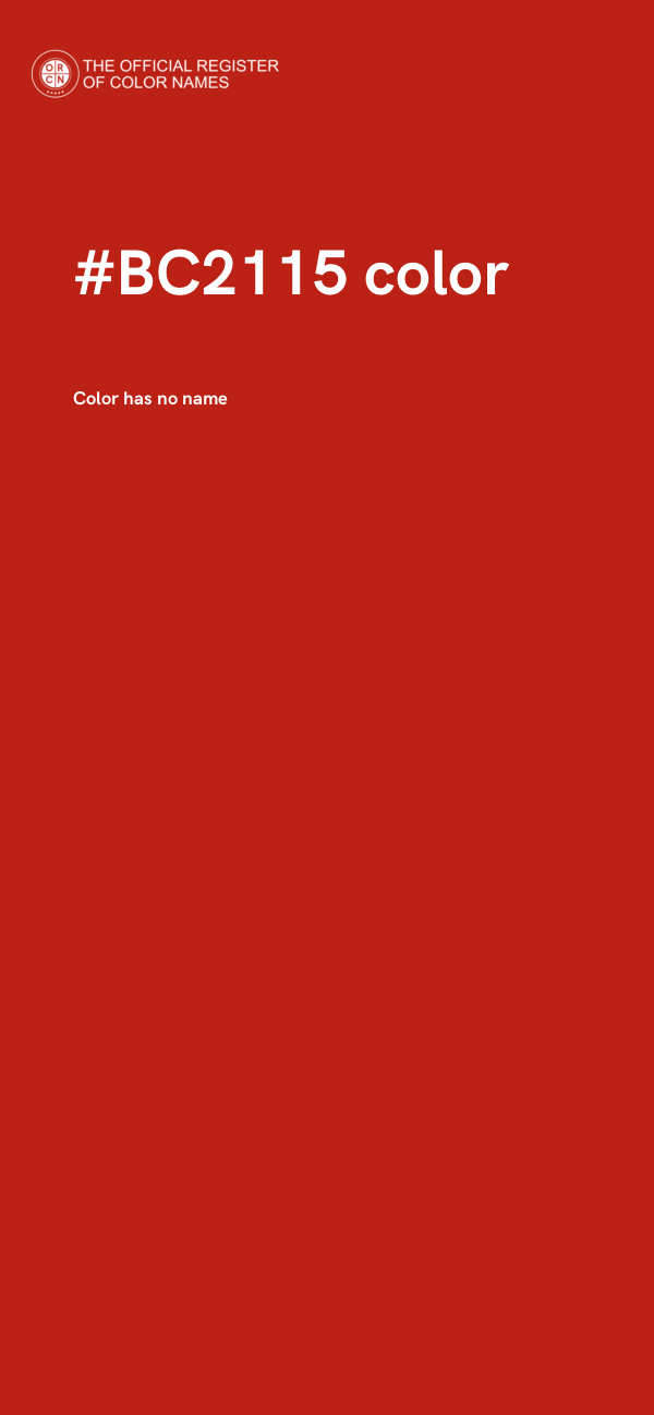 #BC2115 color image
