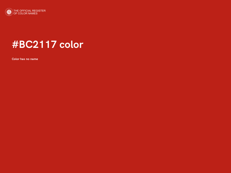 #BC2117 color image