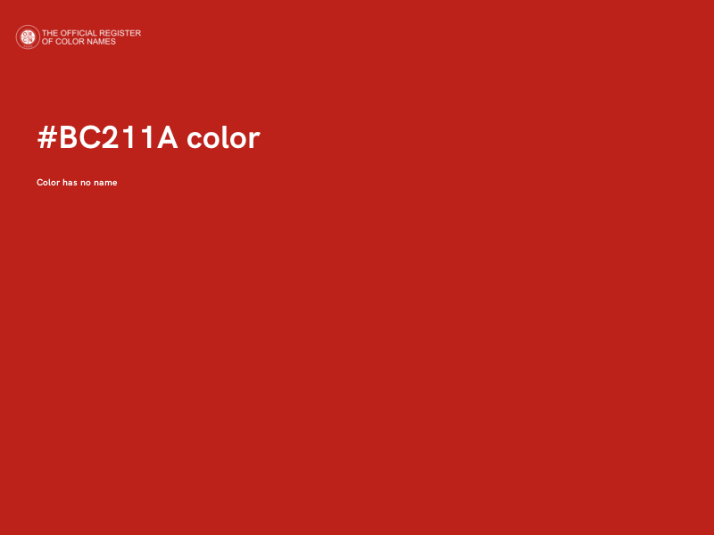 #BC211A color image