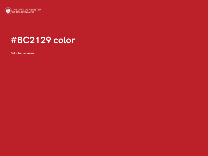 #BC2129 color image