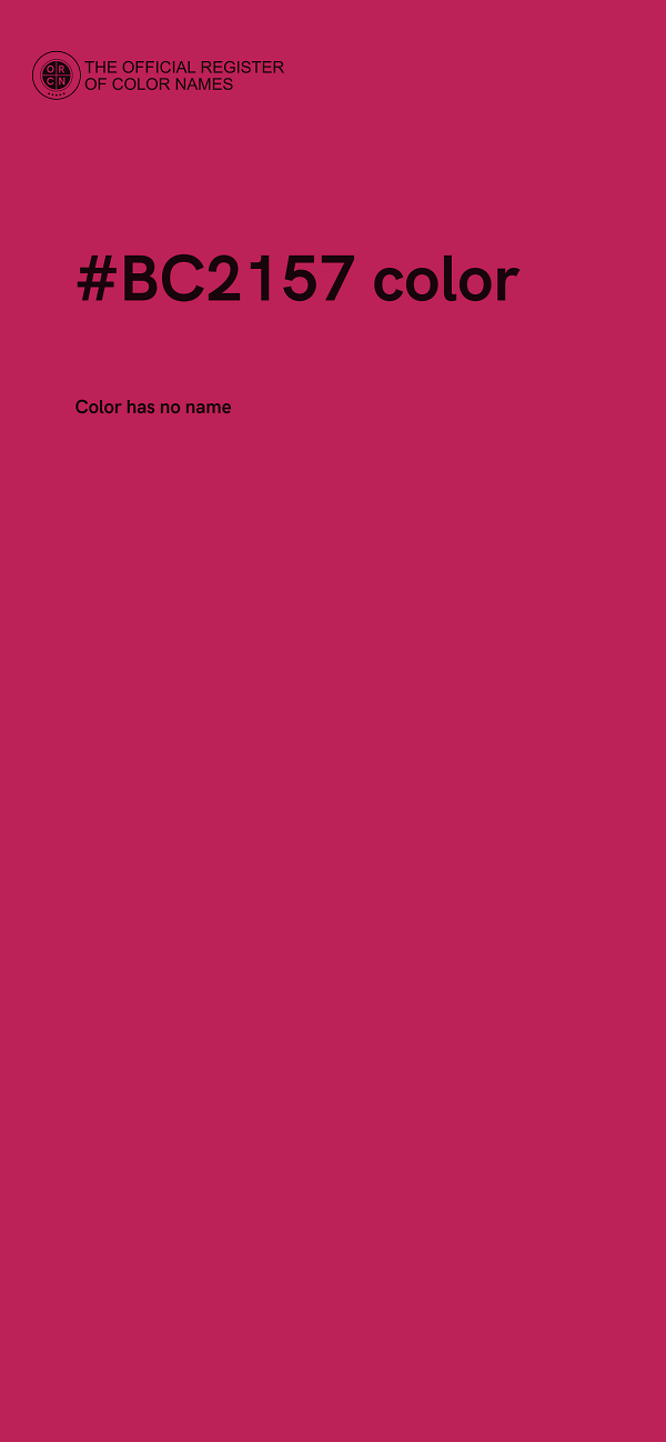 #BC2157 color image