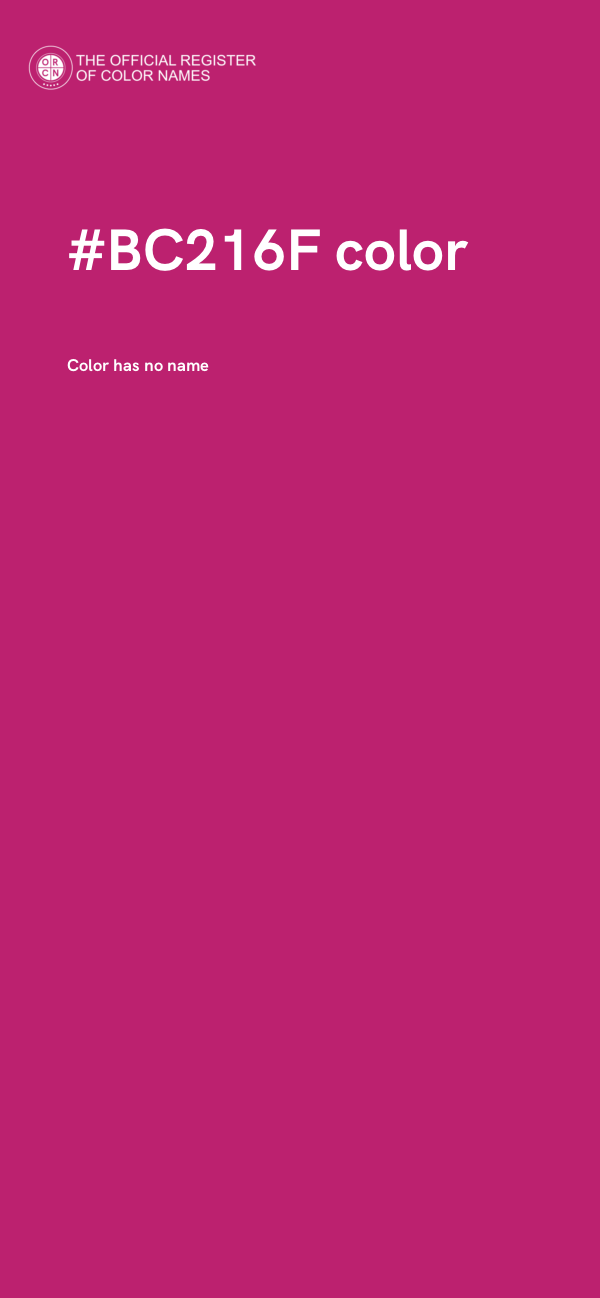 #BC216F color image