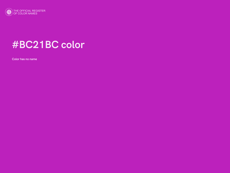 #BC21BC color image