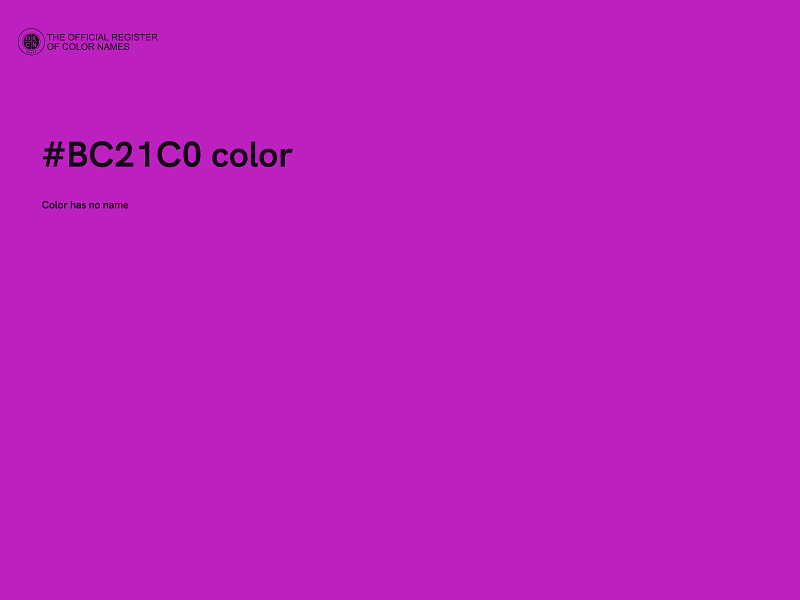 #BC21C0 color image