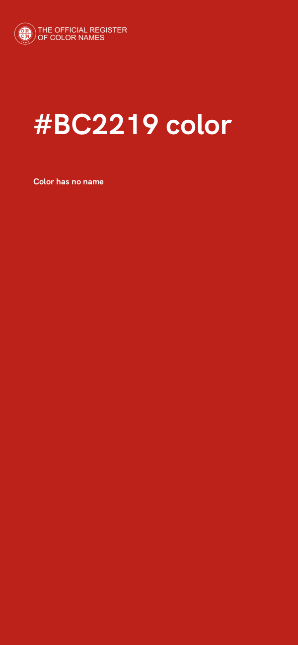 #BC2219 color image