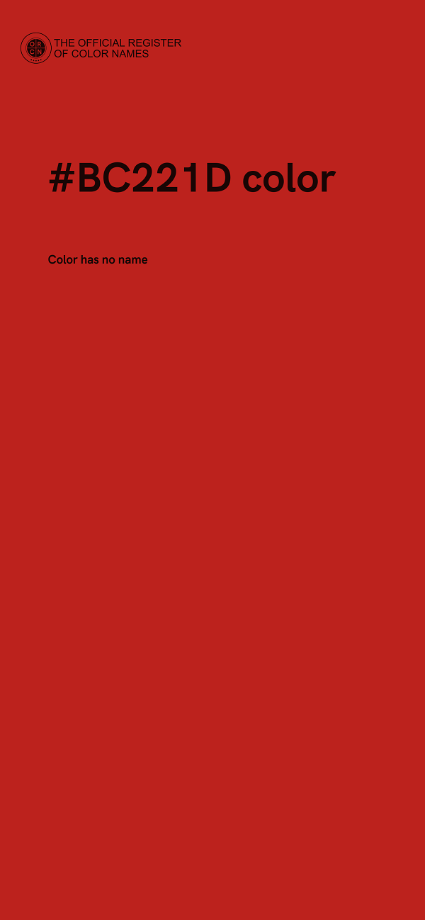 #BC221D color image
