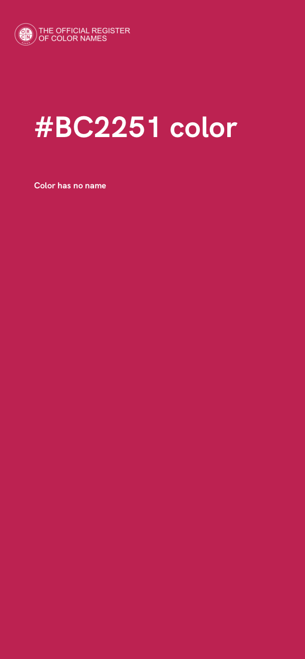 #BC2251 color image