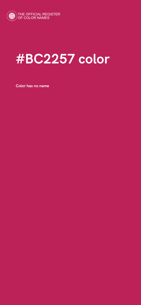 #BC2257 color image