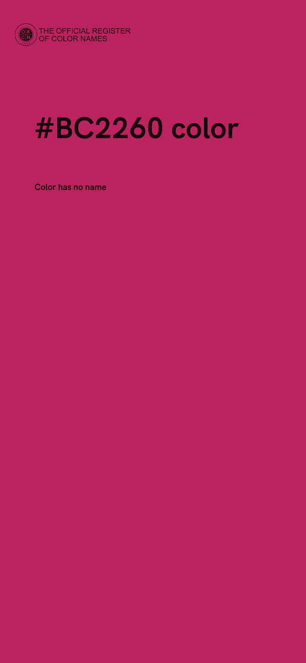 #BC2260 color image