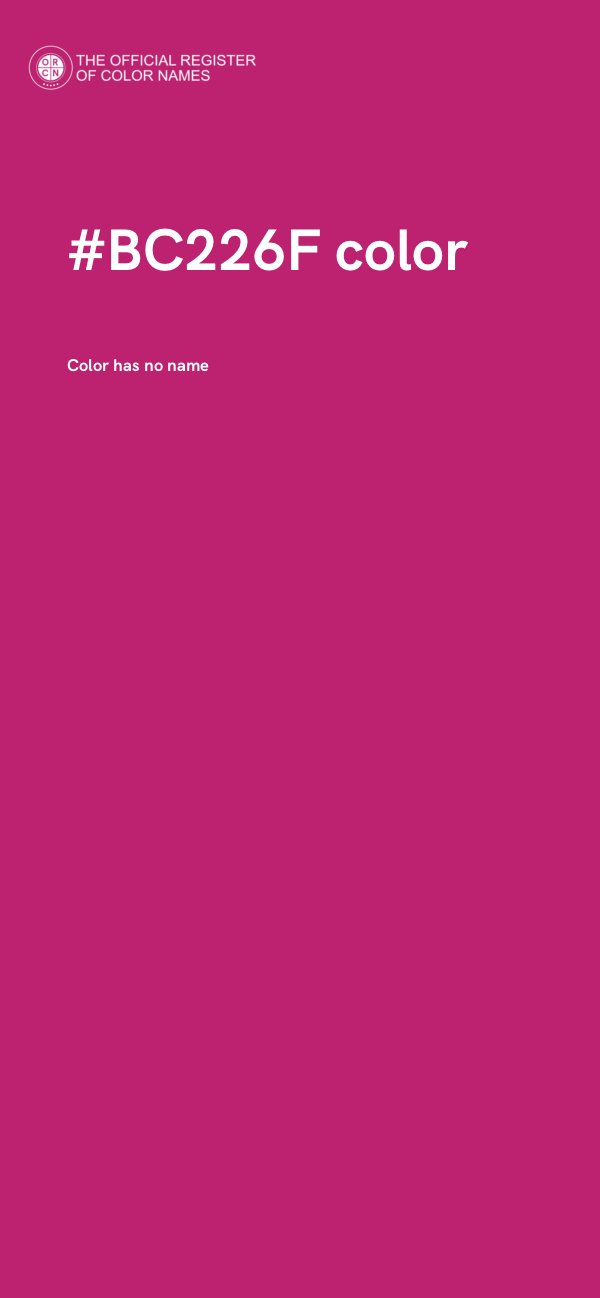 #BC226F color image