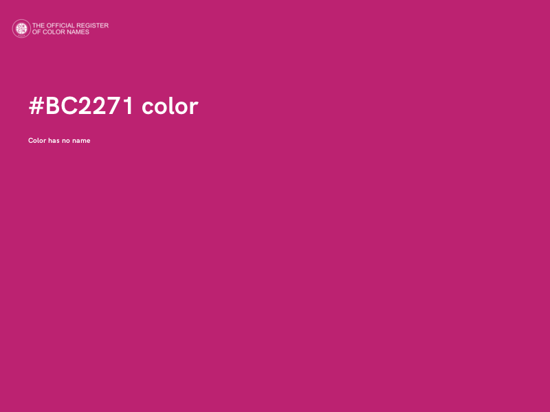 #BC2271 color image
