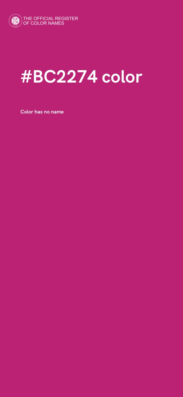 #BC2274 color image