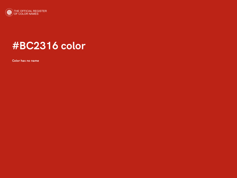 #BC2316 color image