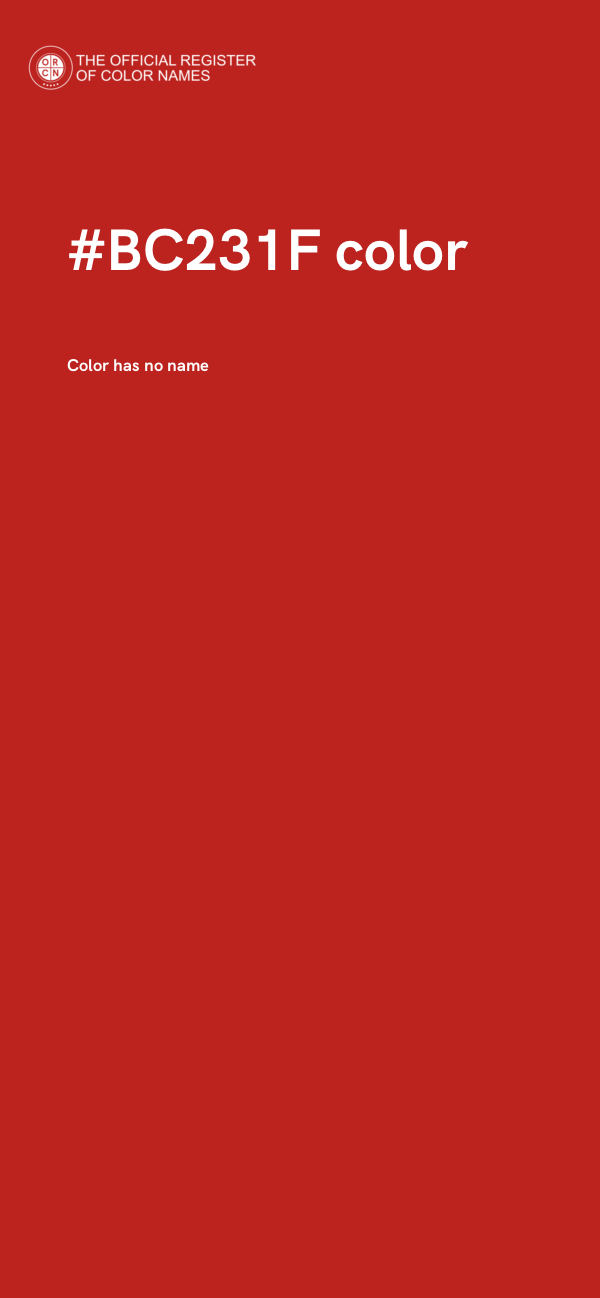#BC231F color image