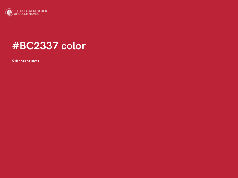 #BC2337 color image